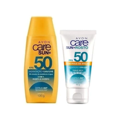 Kit Protetor Solar Rosto Corpo 200g + Protetor Facial 40g FPS50 Avon Care Sun +