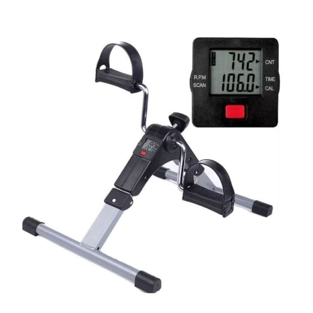 Mini Bike Ergometrica Cicloergometro Pedalinho Fisioterapia Braços Pernas Monitor LCD Envio Rápido!