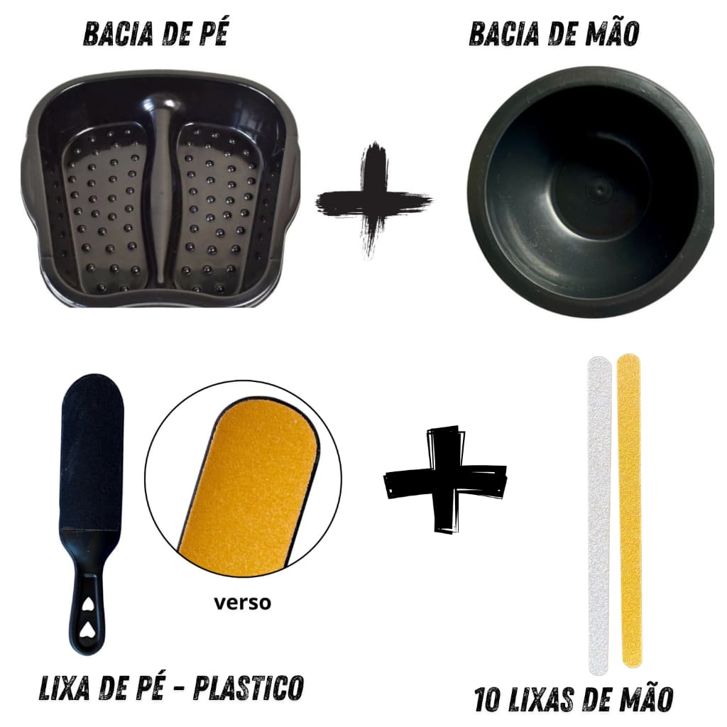 KIT MANICURE / PEDICURE COMPLETO 4 PÇ