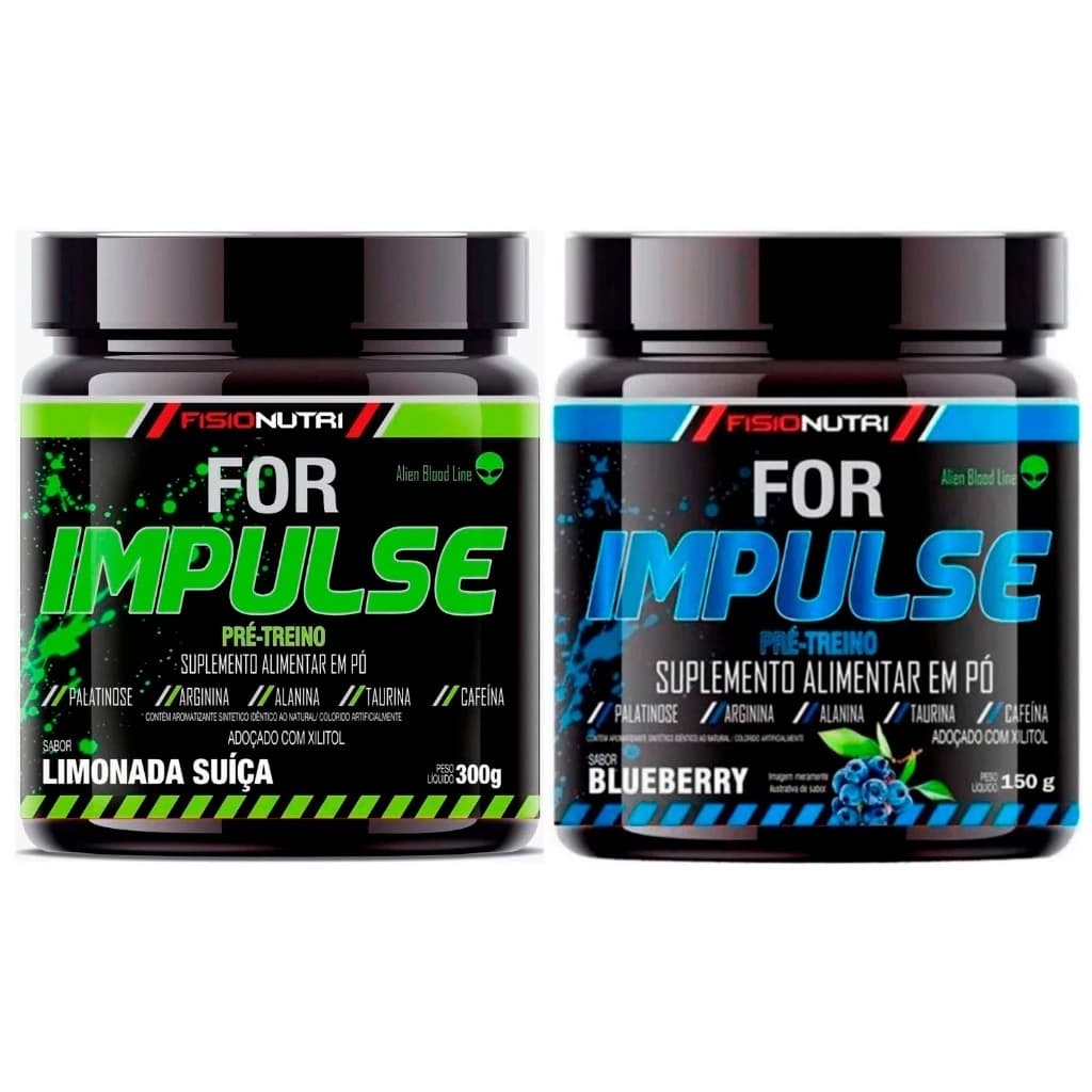 Kit 2x Pré-Treino For Impulse - 2 Unid x 300g (600g) - FisioNutri