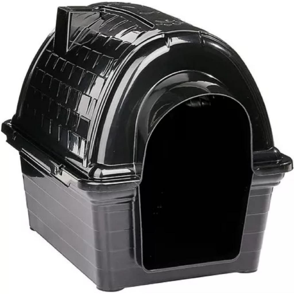 Casinha Pet Iglu Para Cachorros Pequenos N4 PRETO -  Furacão Pet