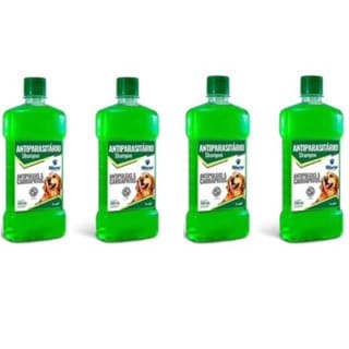 Kit C/4 Shampoos Dug's World Para Cães Antiparasitário, Pulgas e Carrapatos 500 Ml
