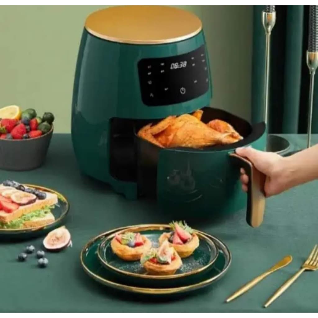 Air fryer Fritadeira Elétrica 4.5l Painel Touch Digital 220w e 127w sem óleo