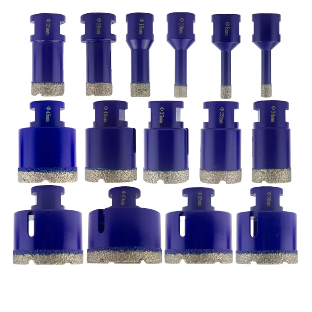 Broca Copo Diamantada Esmerilhadeira Porcelanato Cerâmica Mármore Vidro Nanoglass Serra Copo M14