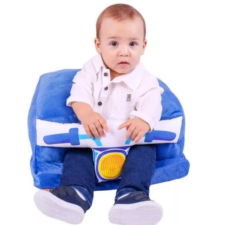 Sofázinho de Bebê Multiuso Assento De Bebê Cadeirinha Estofada Cores Rosa e Azul envio imediato