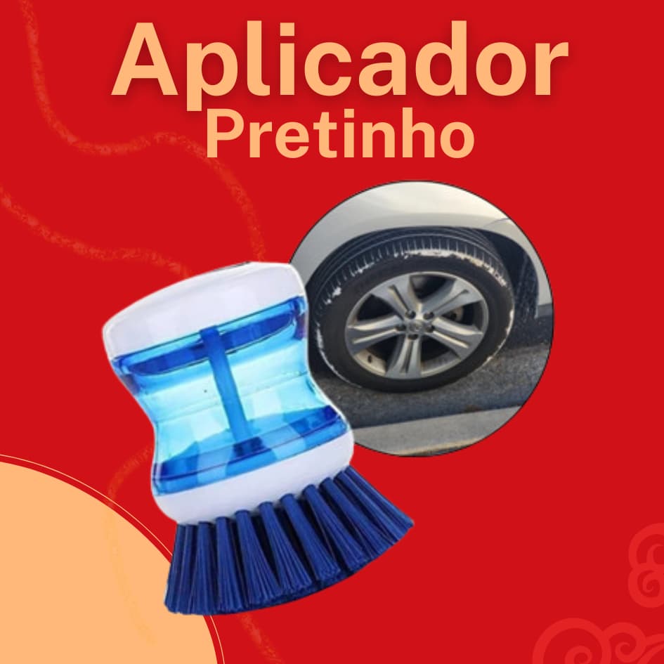 Aplicador De Pretinho e Resina Com Dispenser para Pneu Veículo Carro Bicicleta Pincel