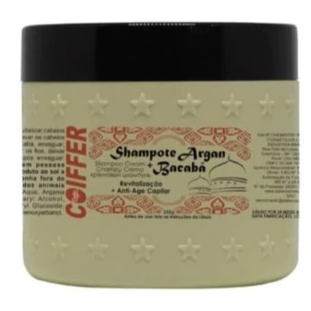 Shampote Argan Coiffer 350g Shampoo Hidratante Em Creme