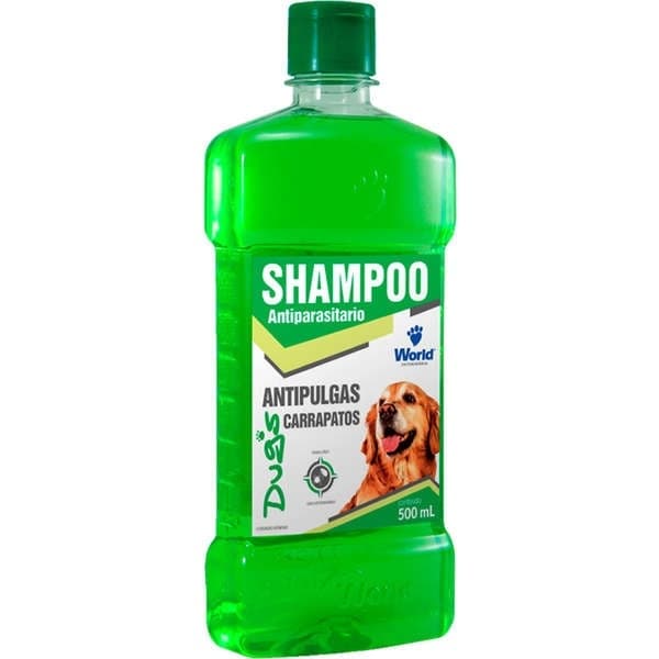 Shampoos 500ml Antiparasitário Contra Pulgas e Carrapatos Para Cães E Gatos World Dug's