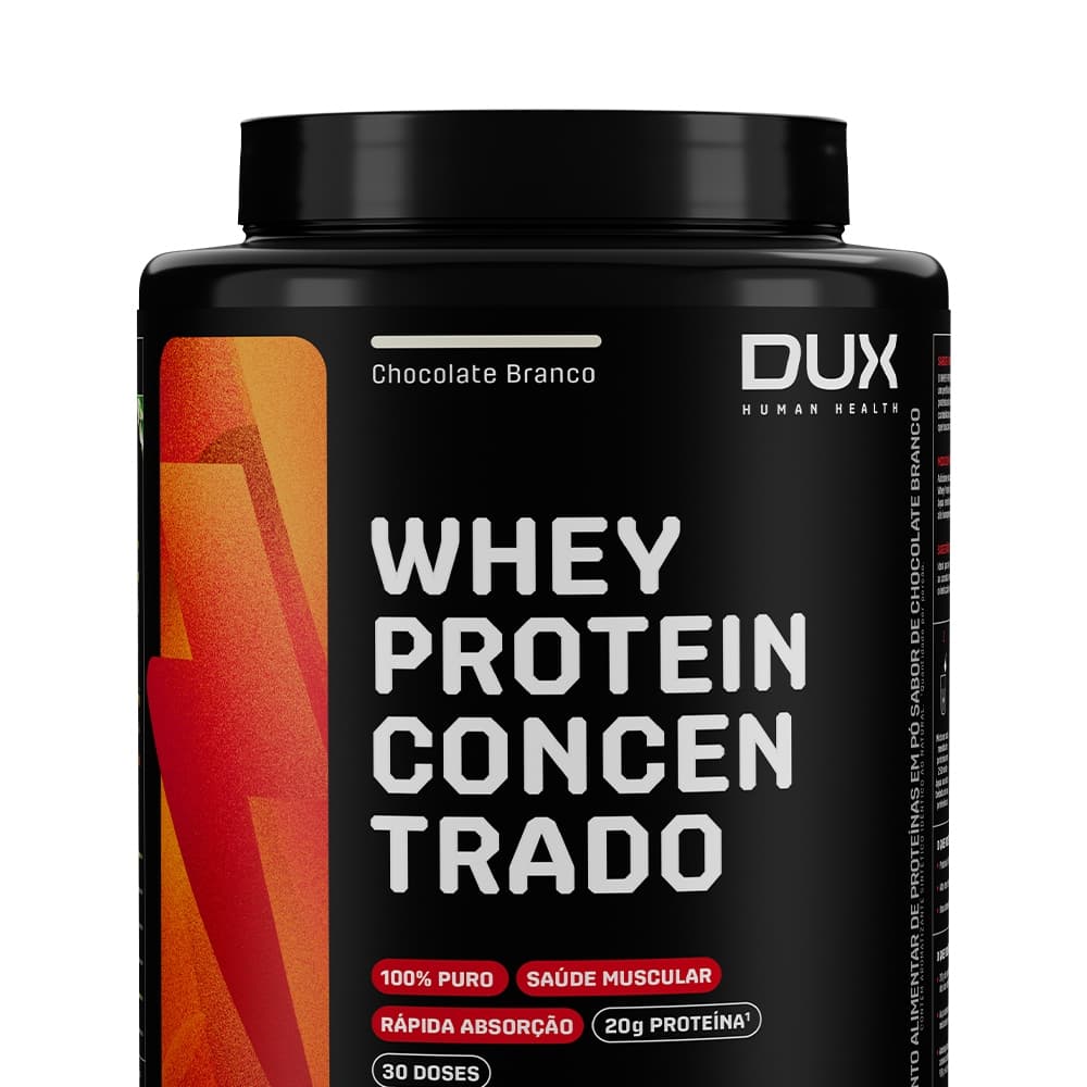 Whey Protein Concentrado Dux (900g) Chocolate Branco