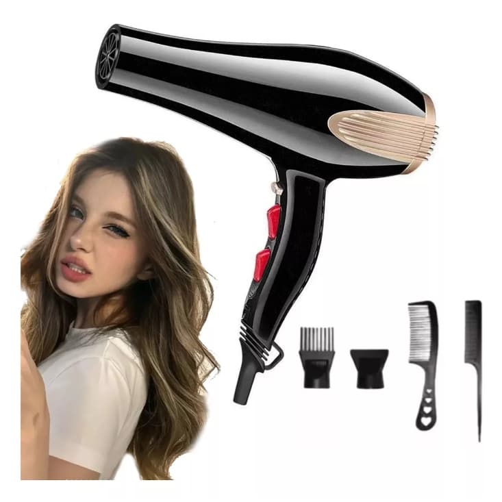 Secador De Cabelo Profissional Iônico 4 Em 1 Turbo 6000w