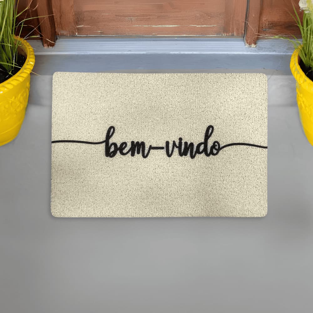 Capacho De Porta Bem Vindo Tapete Entrada Casa Antiderrapante Decorativos Decoração Sala