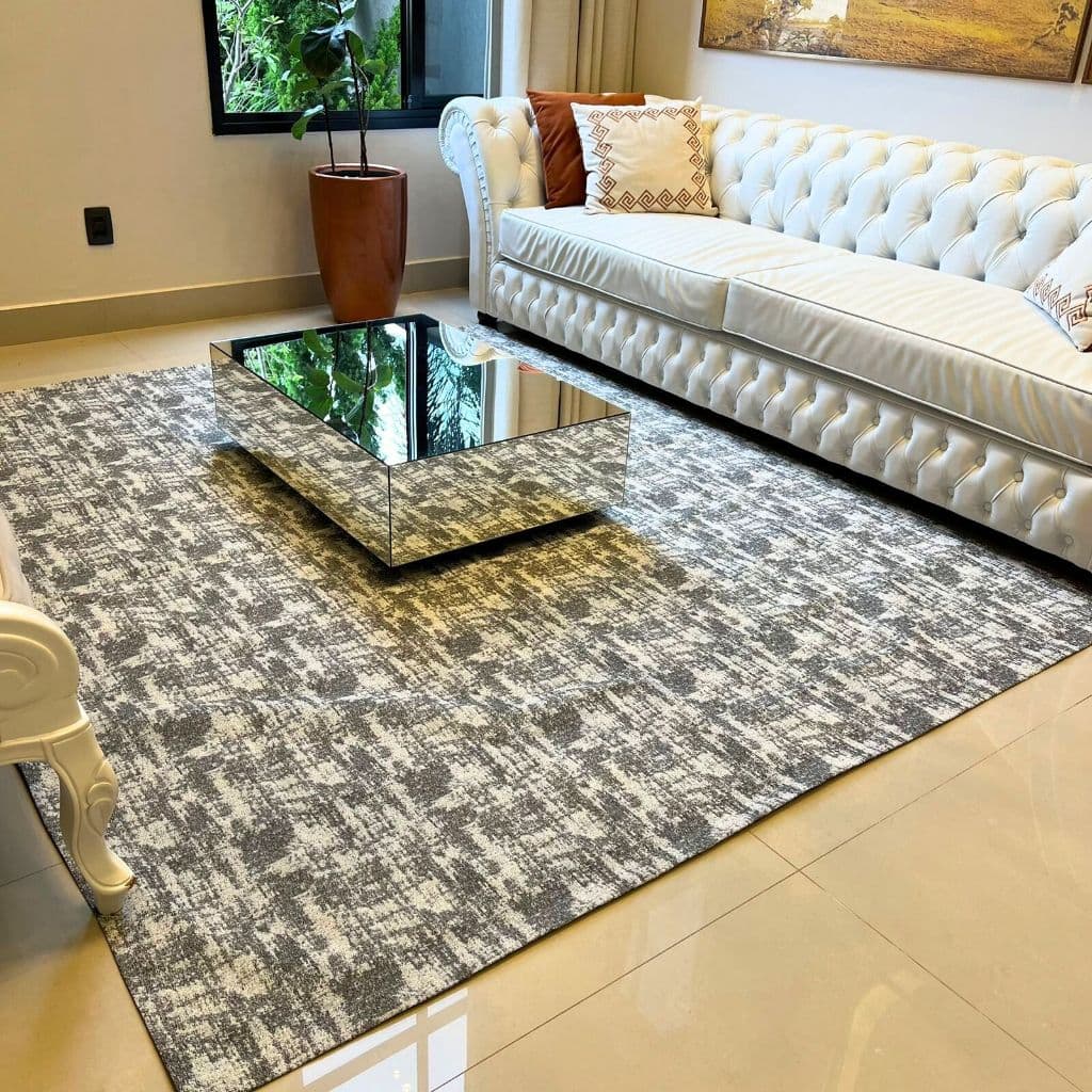 Tapete Quadrado Ctnza Para Sala 2,00x2,00 Com Antiderrapante