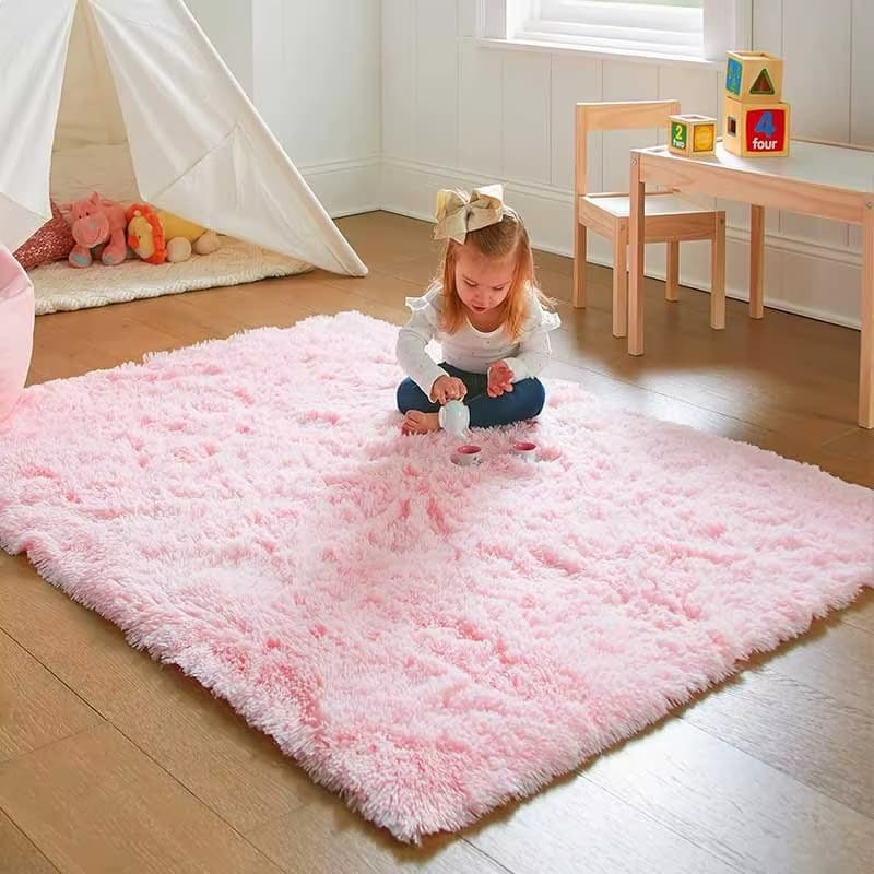 Tapete  1,00 X 1,50 Peludo Sala/Quarto/Corredor Antiderrapante