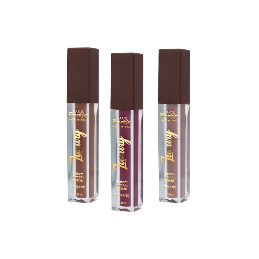Batom Líquido Matte Vegano - LINHA LUXURY Face Beautiful