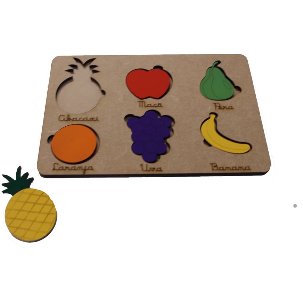 Tabuleiro frutas encaixe brinquedo educativo brinquedo educativo