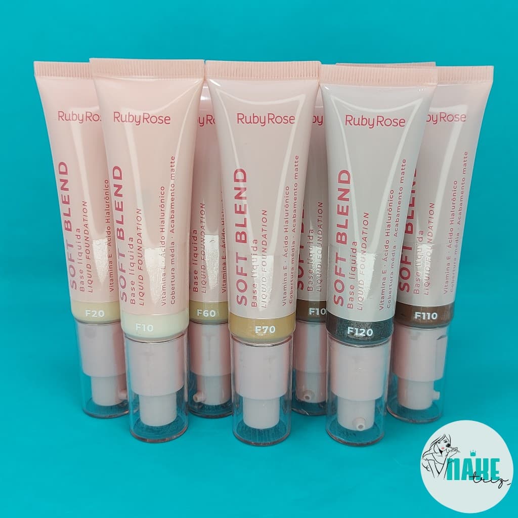 Base liquida Soft Blend Acabamento Matte Linha Rosa Lançamento - Ruby Rose