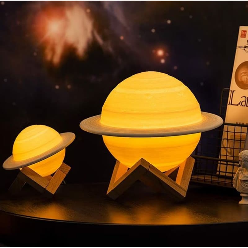 Luminária Saturno/Abajur Saturno Led Branco Quente/Luminária/Decoração