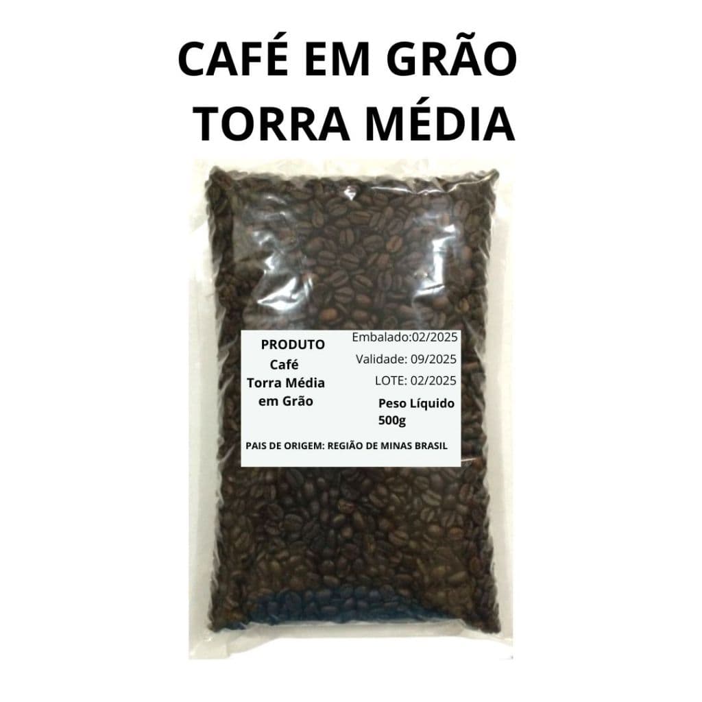 Café em Grão Torrado - Torra média 500g - 1PCT
