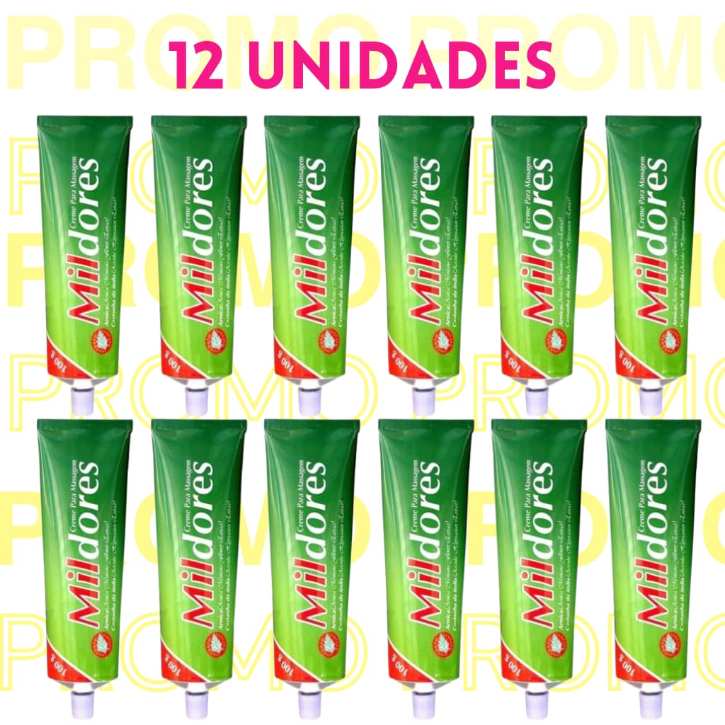 Kit 12 Pomada Massageadora Mil Dores Pierry Wermon 100g - Creme