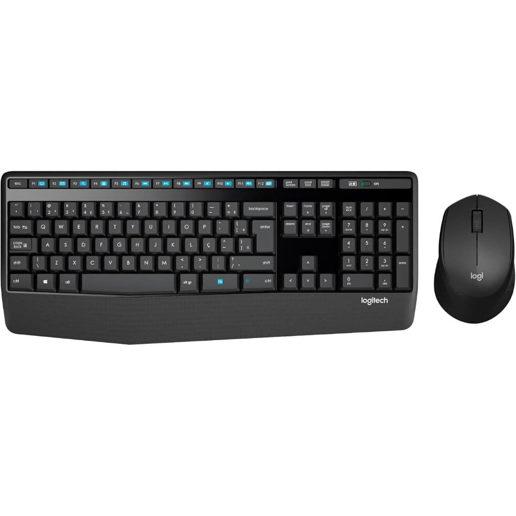 Combo Teclado E Mouse Sem Fio Logitech Mk345 Layout Abnt2 Conexão USB Pilhas Inclusas