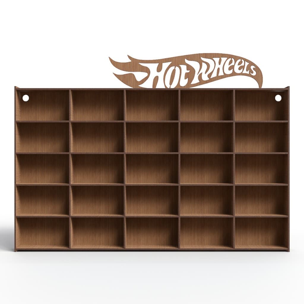 Suporte Porta Carrinhos Miniatura Hot Wheels Mdf Pintado Decoração de Parede