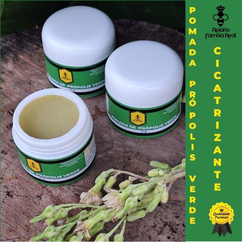 Pomada de própolis Verde kit com 3, Medicinal antifúngica de 30g.