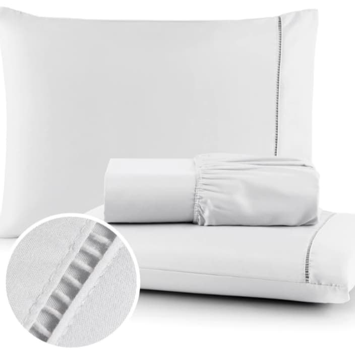 Kit Jogo de Lençol Casal Elastico Padrão Jogo De Cama  3 Pçs  Ponto Palito Total conforto