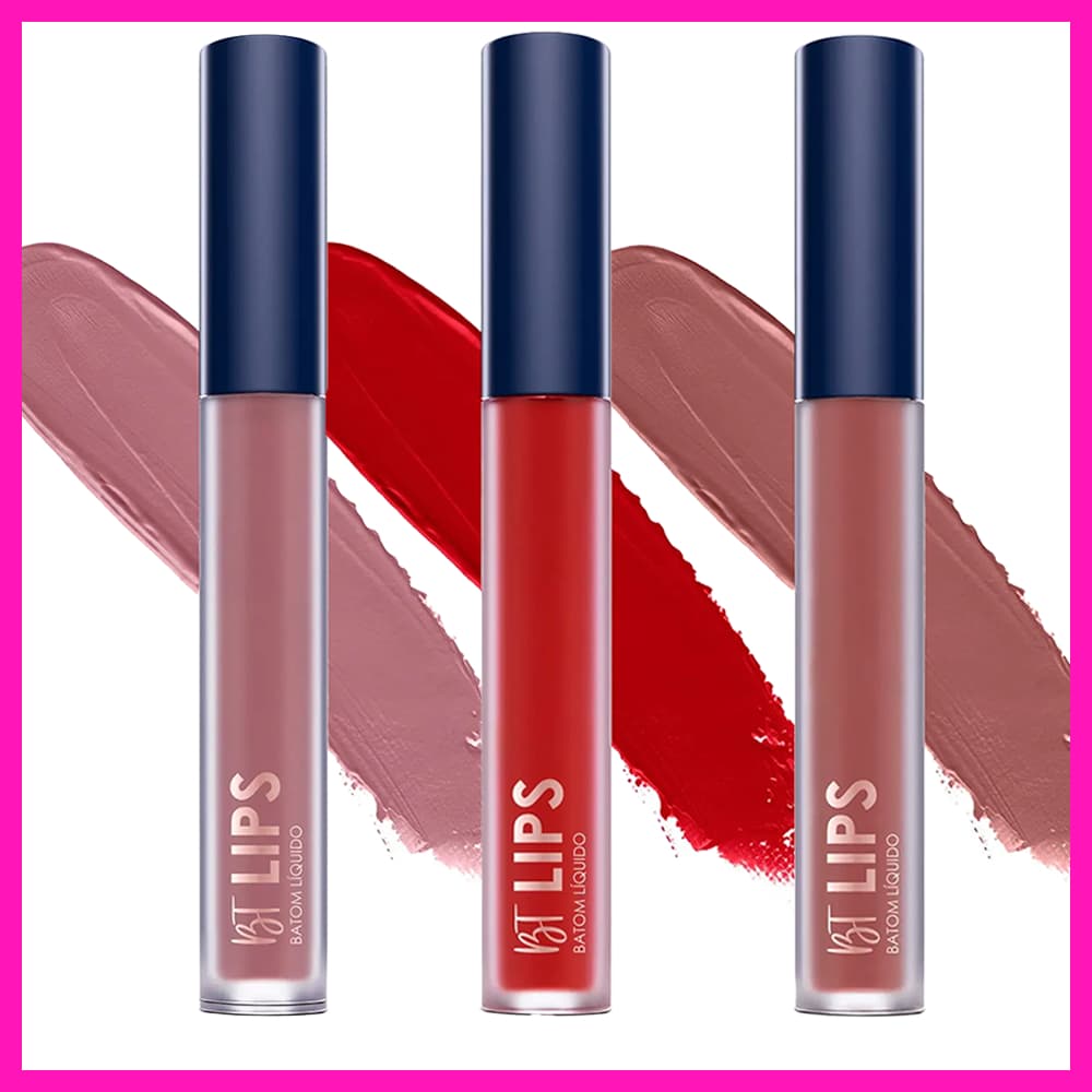 Bruna Tavares BT Lips Batom Líquido Matte Alta Pigmentação (Longa Duração e Diversa Cores)