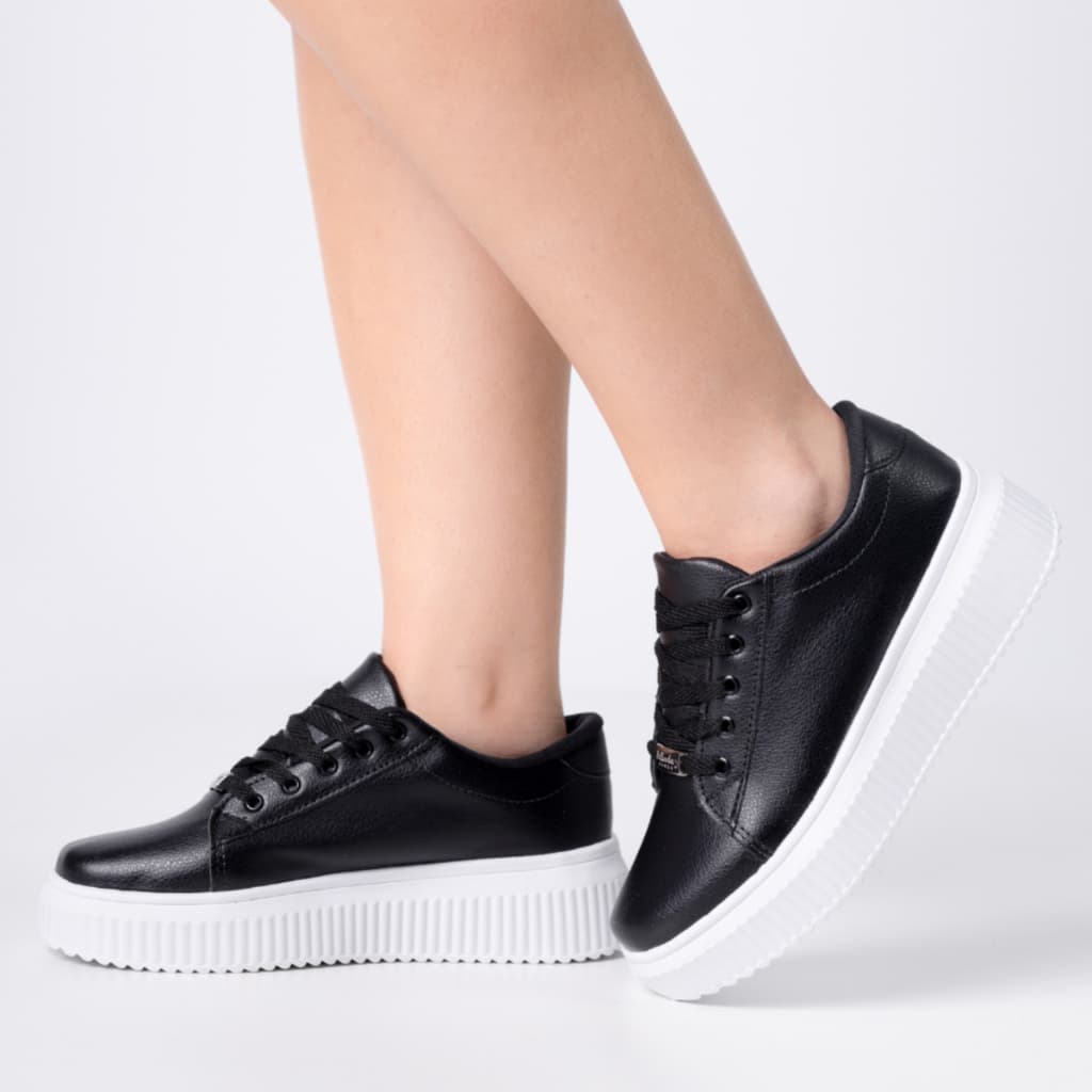 Tênis Feminino Casual Confortável Plataforma Leve Blogueira Moda Sapato Feminino