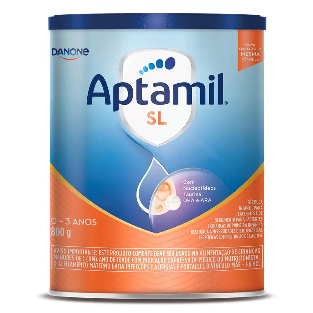 Fórmula Infantil Em Pó Danone Aptamil SL Lata 800g