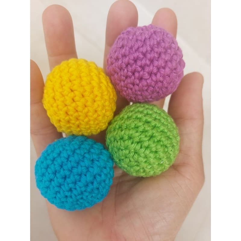 KIT 04 Bolinhas de crochê Amigurumi bolinha montessoriana