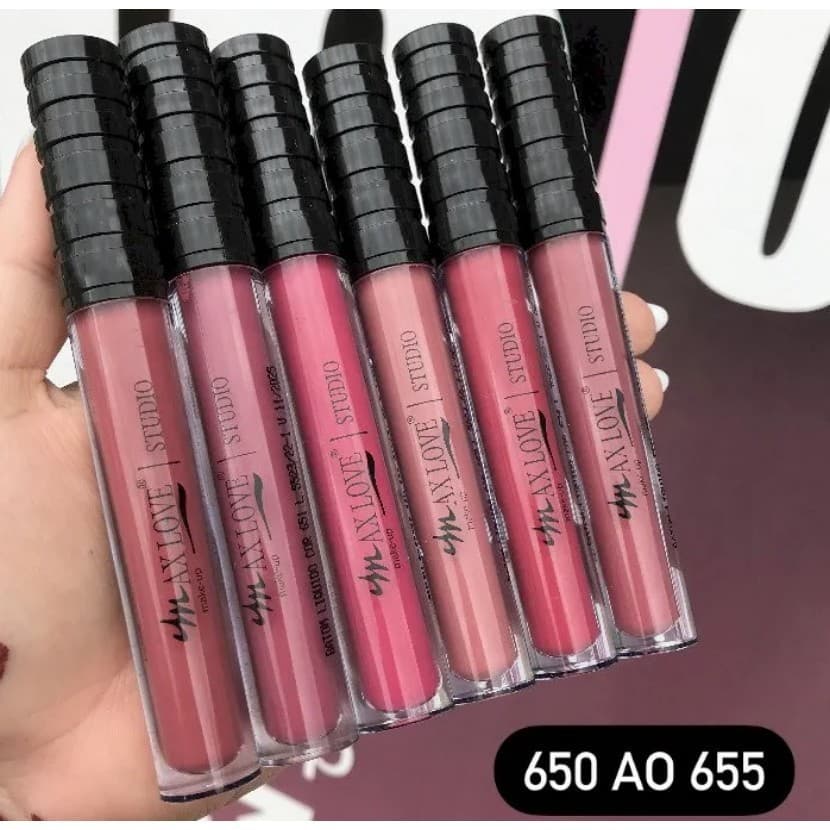 Batom Líquido Max Love 24h/30h  Efeito Matte - Longa Duração - Hidratação  Escolha sua Cor Preferida