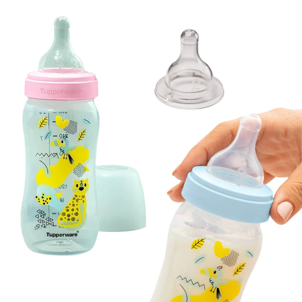 Tupperware Mamadeira Infantil Mini Floresta 270ml / Bico de Mamadeira
