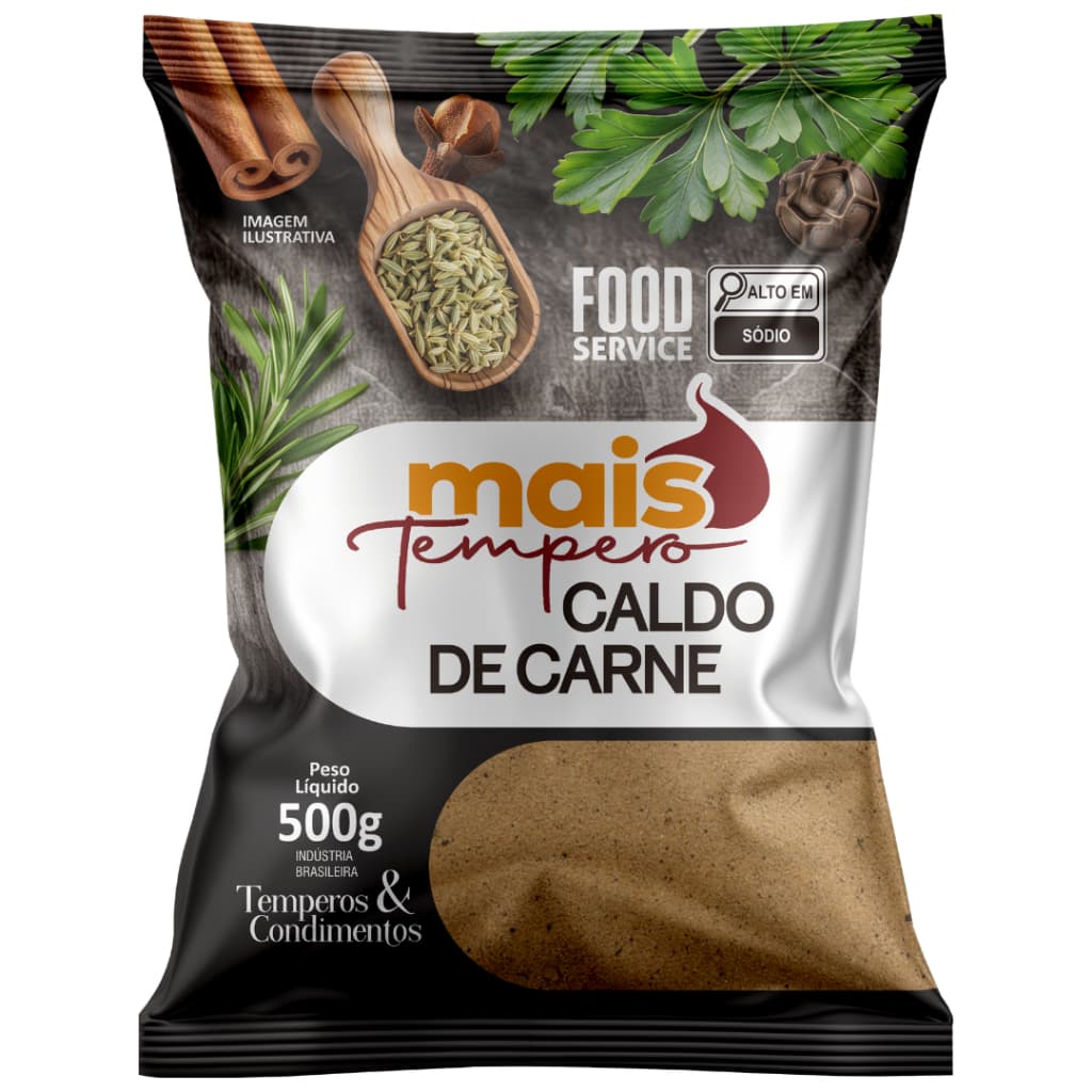 Tempero Caldo de Carne Linha Premium 1 Kilo e 500g Mais Tempero