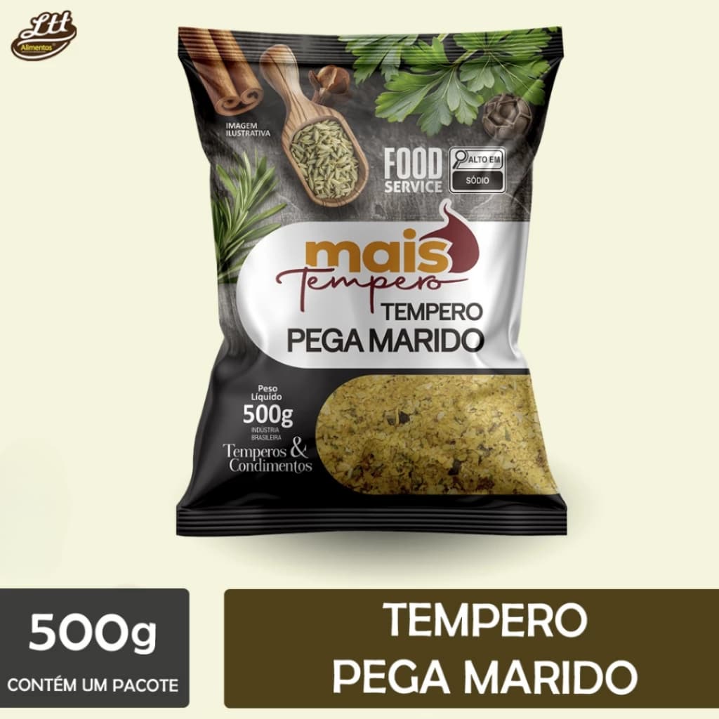 Tempero Pega Marido 500g ou 1kg - Sabor da Paixão: O Tempero que Prende - Promoção Oficial Mais Tempero