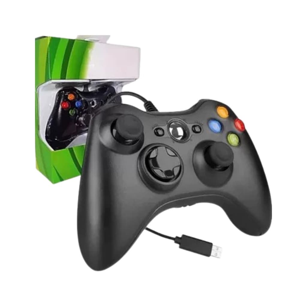 Controle De Xbox 360 Com Fio Para Video Game e pc Joystick