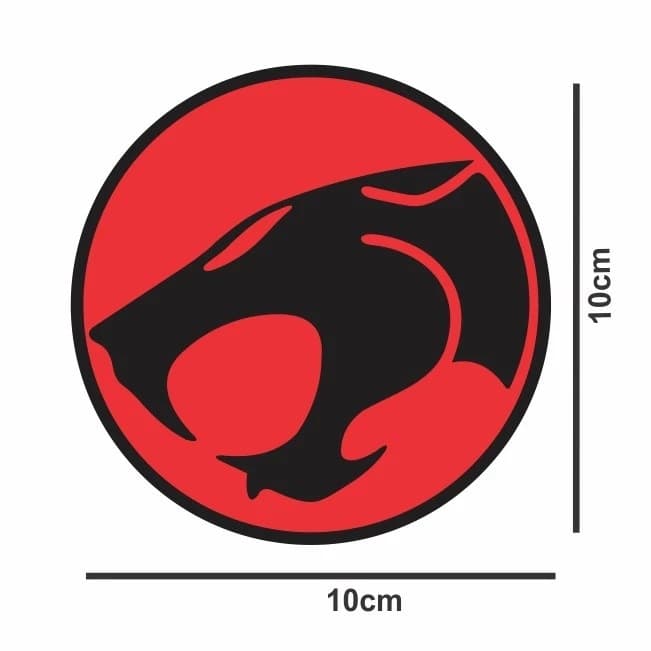2x Adesivos Thundercats (CORES DISPONIVEIS) Adesivo Para Carro 10cm Redondo Thundera Gamer Stickers