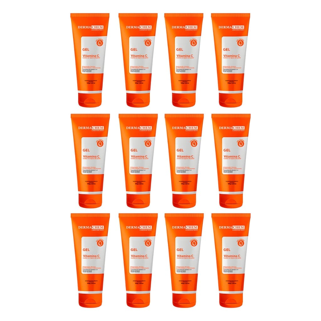 Box Caixa Fechada Kit 12un Dermachem Gel Anti Idade - 100g