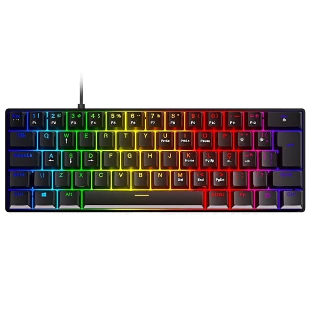 TECLADO MECÂNICO GAMER PCYES ZOT, RGB, SWITCH BROWN, ABNT2, BLACK, PZOHBWRGB
