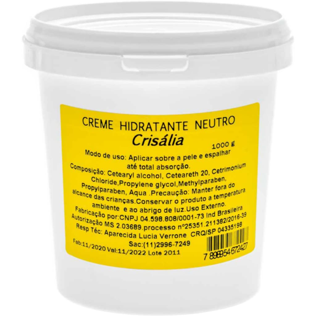 Base Creme Hidratante Neutro 900g