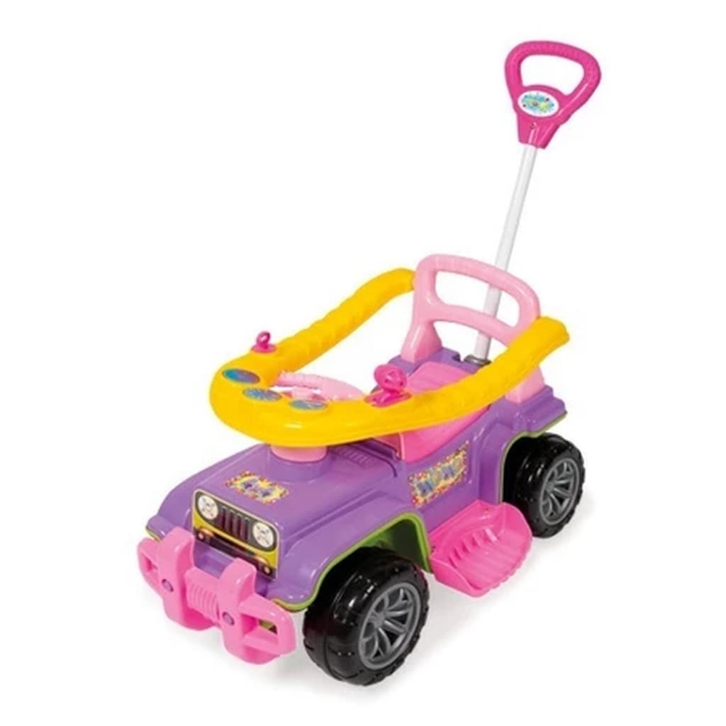 Carrinho Quadriciclo passeio jip jip maral com guidão e buzina direcional militar multicolor Colorido - Maral Brinquedos