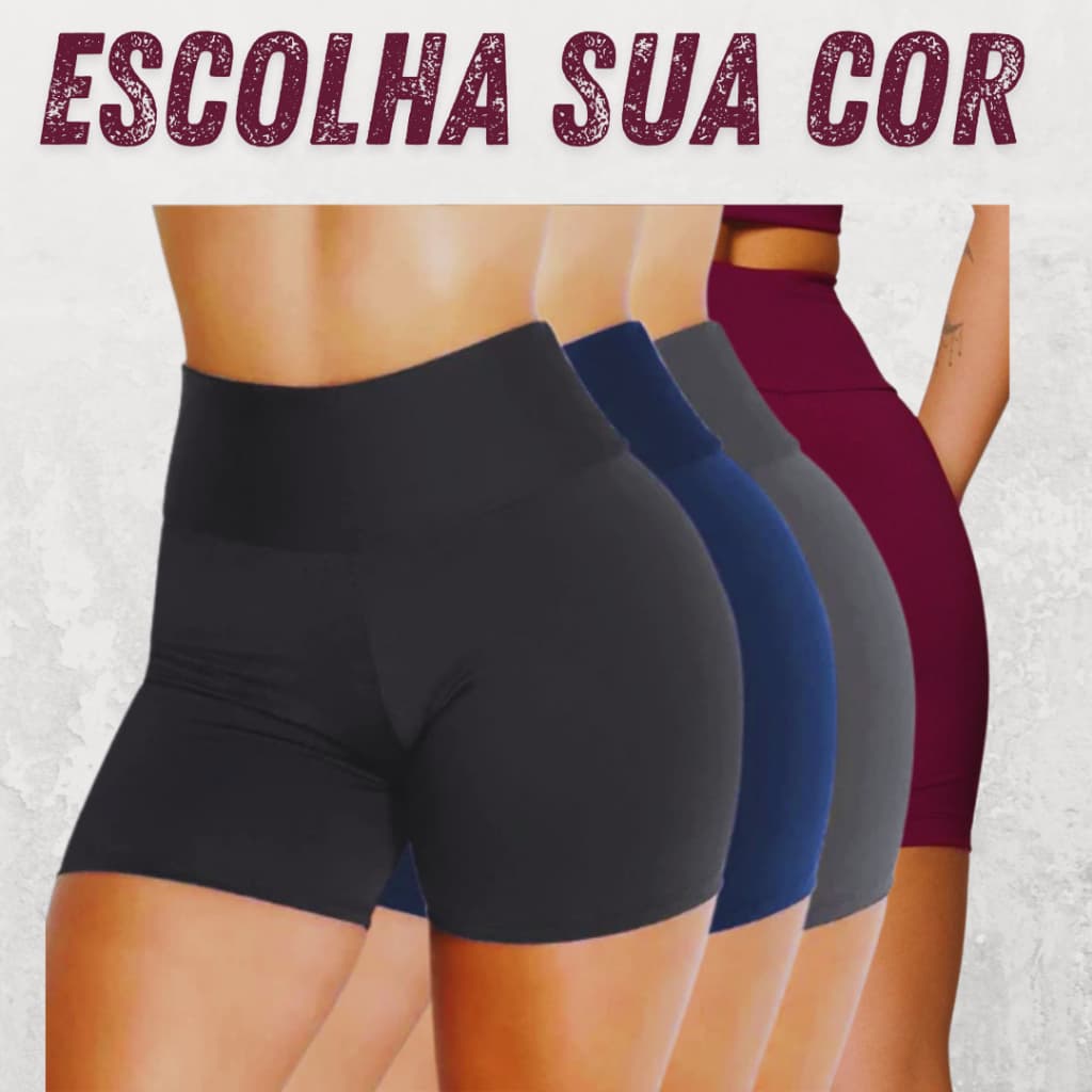 kit 2 short legging suplex feminino cintura alta lisa fitness excelente qualidade meia coxa  não fica transparente