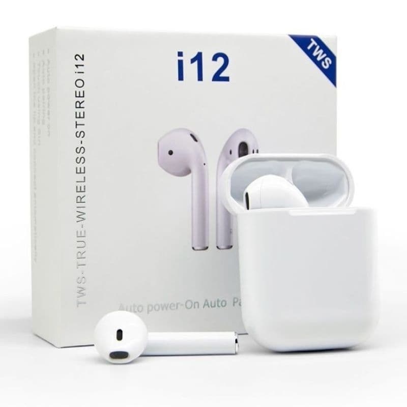 Fone de Ouvido Tws Bluetooth V5.0 Touch - I12  fone de Ouvido Sem Fio i12 Tws Bluetooth Com Touch Bluetooth 5.0