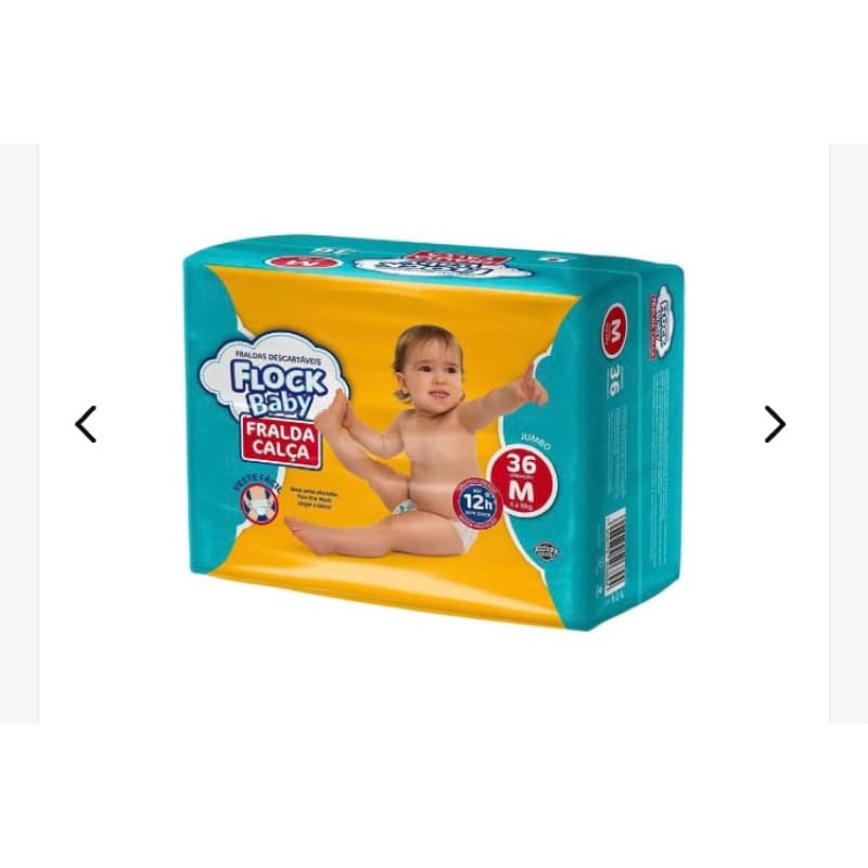 Fralda Flock Baby calça Jumbo M 36 unidades