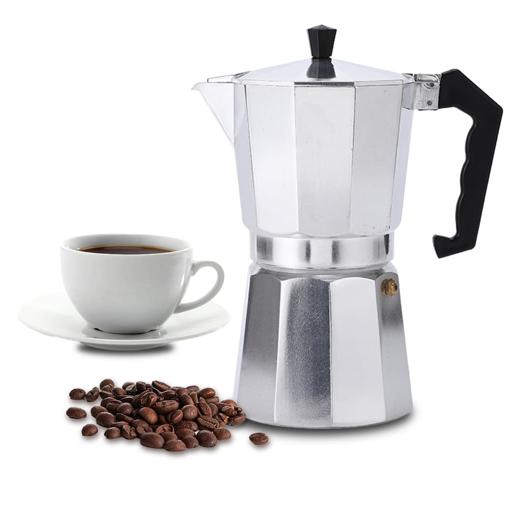 Cafeteira Italiana Pot Moka 6 Xícaras 300ml Original Cafeteira de Fogão Cafeteira Expresso Manual inox Unitermi
