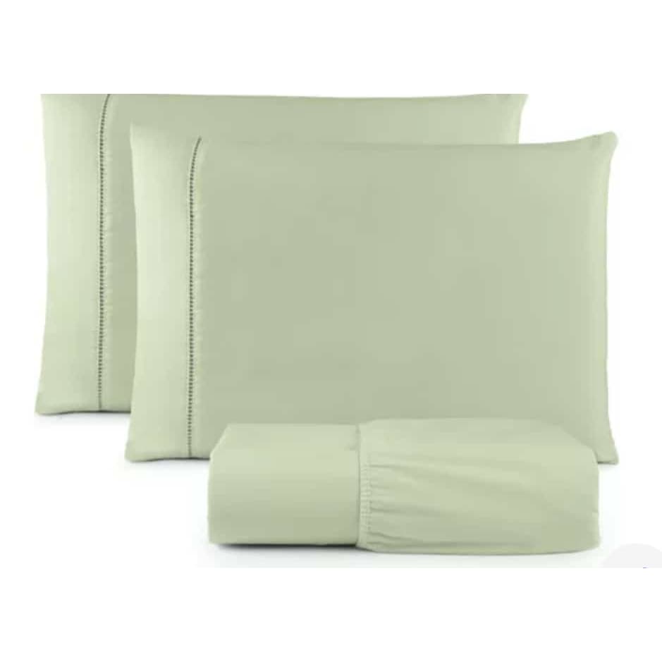Jogo Lençol com Elástico Cama Casal Padrão Box Liso Jogo De 4 Peças Algodão Percal Toque Macio Conforto
