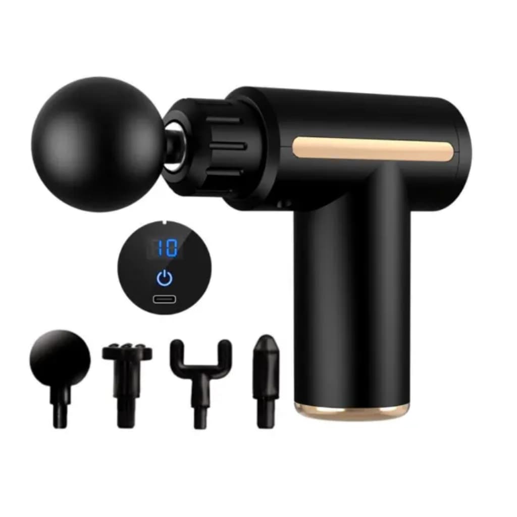 Pistola Massageadora 4x1 Profissional Liberação Miofascial - Massageador Muscular Elétrico - Massagem e Relaxamento