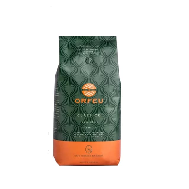 CAFE CLÁSSICO ORFEU EM GRÃOS 100 % ARÁBICA EMBALAGEM DE 1 KG