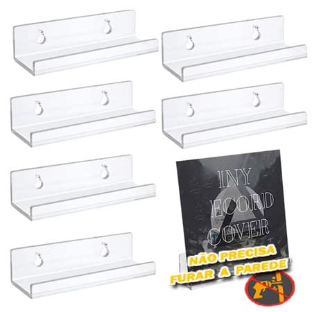 Suporte Parede Prateleira Organizador Disco Vinil Lp  Acrílico prateleira disco de vinil