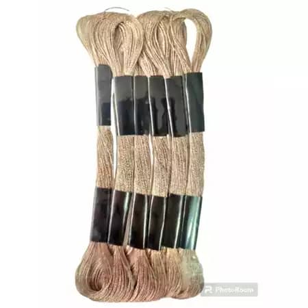 Kit com 06un Linha Meada Para Bordar Rose Metálico 719383